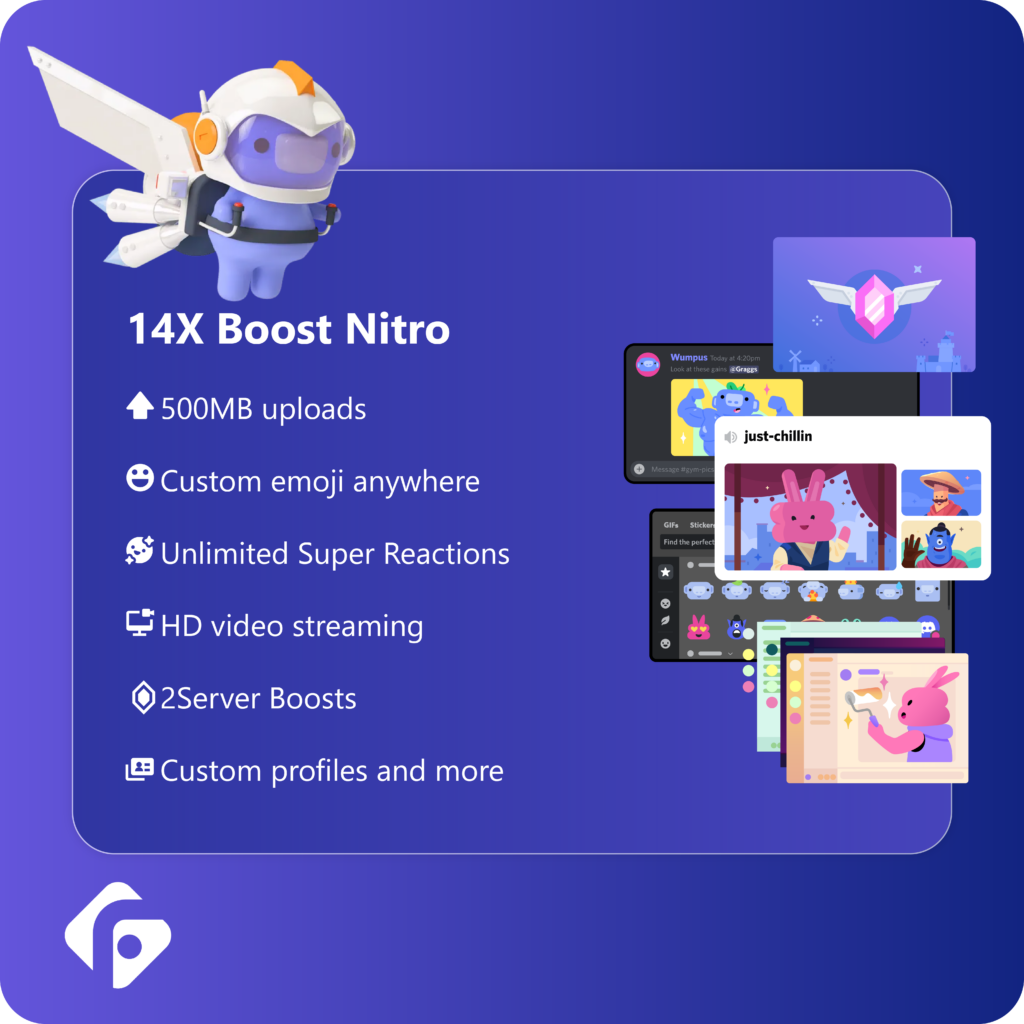 Utilisation de Discord 14x Boost de Serveur